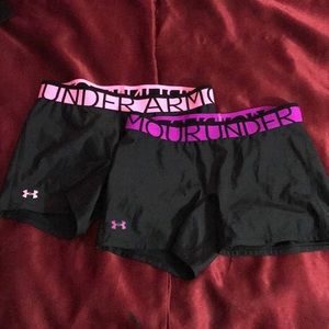 Under armour compression shorts (2 pairs)